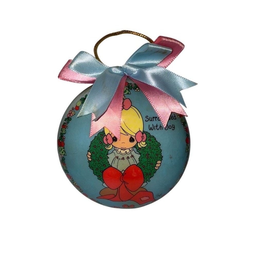 Precious Moments "Surrounded with Joy" Christmas Ornament Multicolor vintage